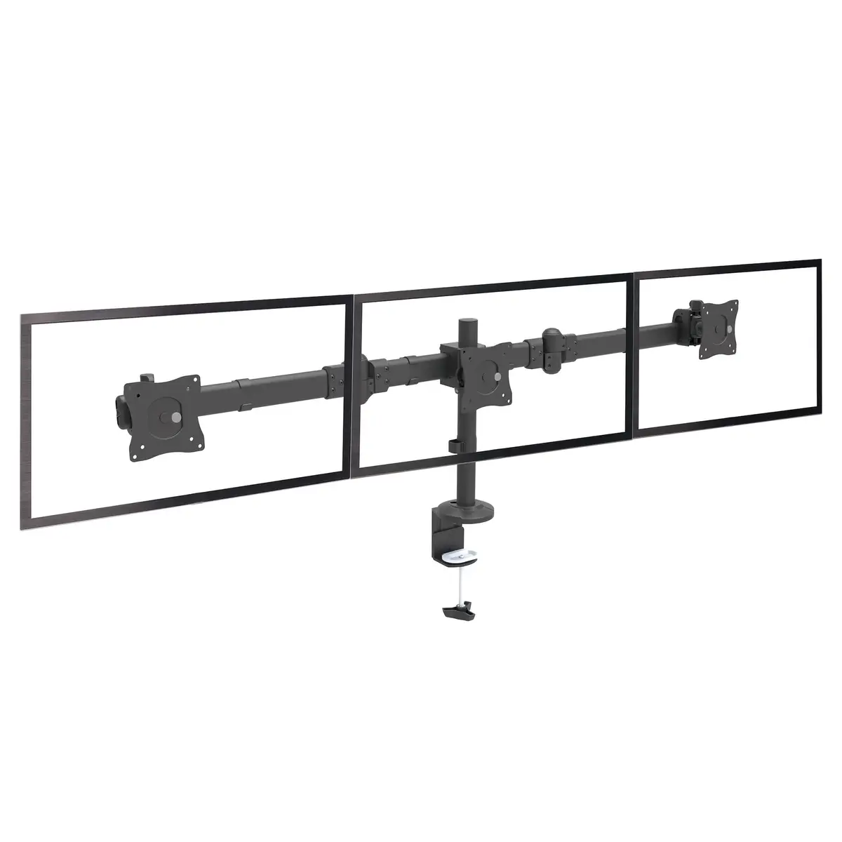 Dreifach Höhenverstellbarer Monitorarm für Surround Setup für bis zu 61 cm (24")