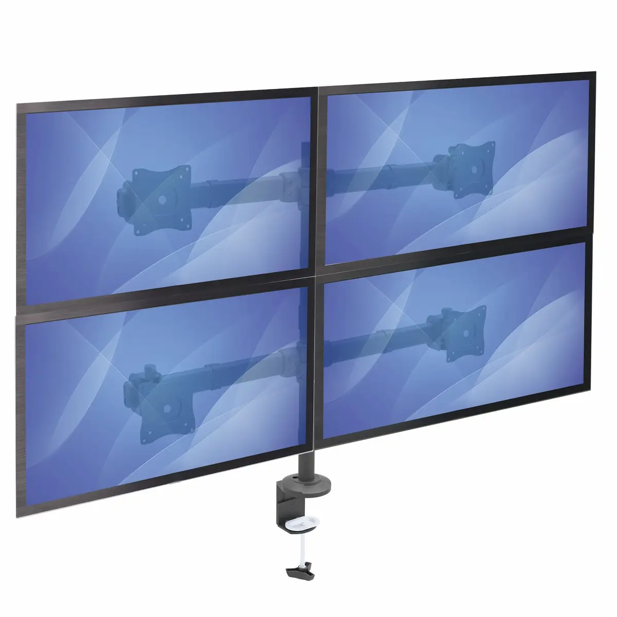 Schreibtisch Vierfach-Monitorhalterung Drehbar 33-68,6 cm (13-27") max. Traglast 8 kg