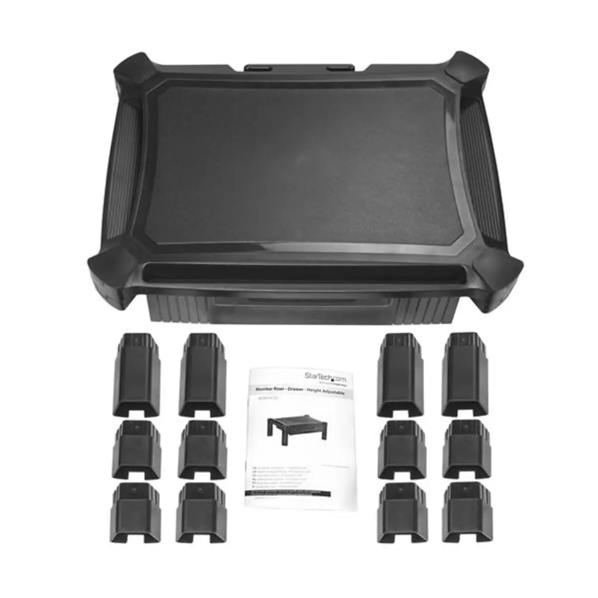 Monitorständer mit Schublade höhenverstellbar für 33-81,3cm (13-32'') schwarz max. Traglast 10kg