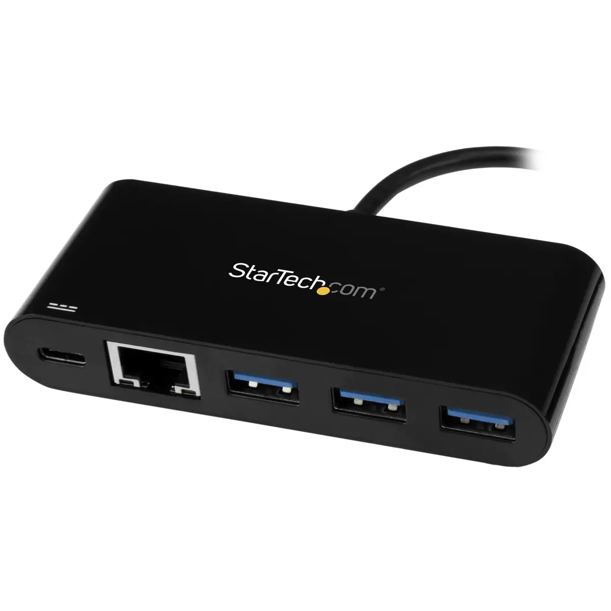 3 Port USB-C Hub mit Ethernet USB-C/3xUSB-A Schwarz