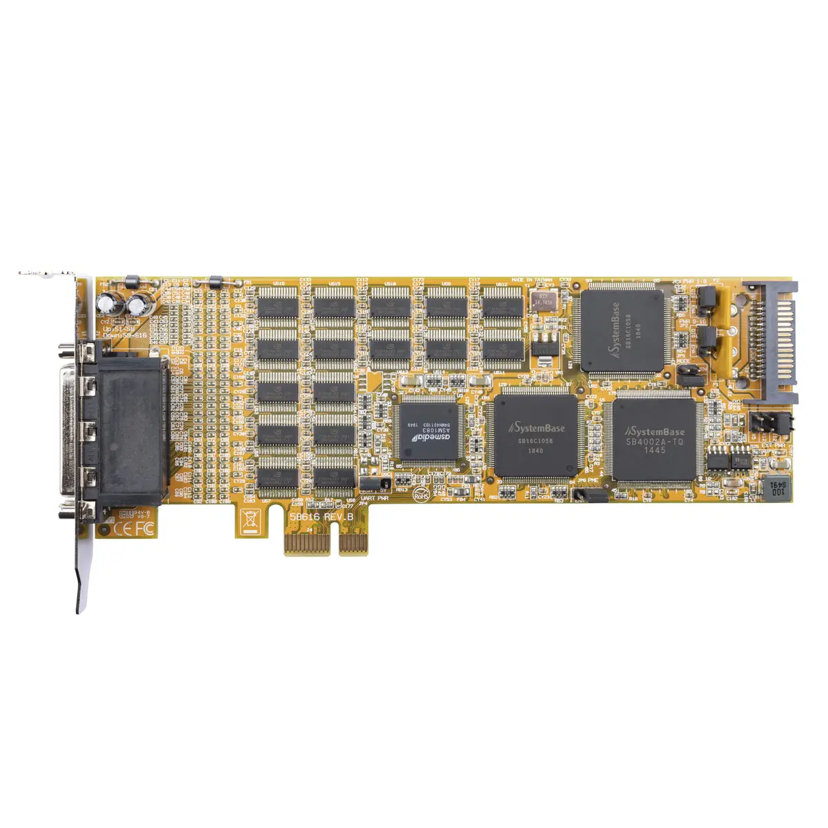 Serielle Karte 16 Ports RS232/PCI Express Low Profile