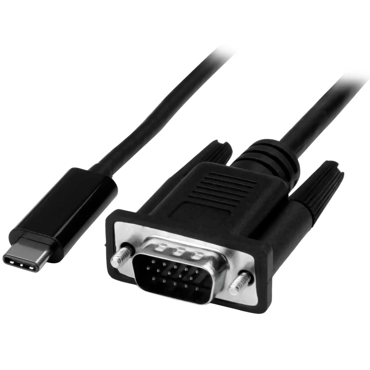 USB-C auf VGA Adapterkabel Stecker/Stecker Schwarz 2m