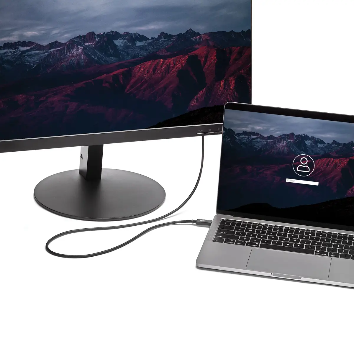 USB-C auf VGA Adapterkabel Stecker/Stecker Schwarz 2m