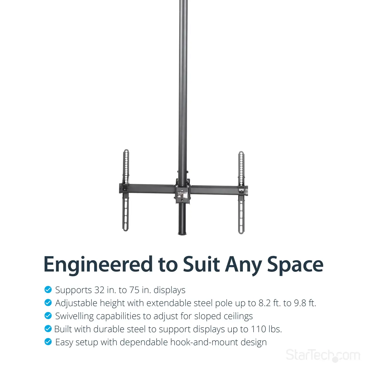 TV Deckenhalterung für 81-178cm (32-70") max. Tragkraft 50kg