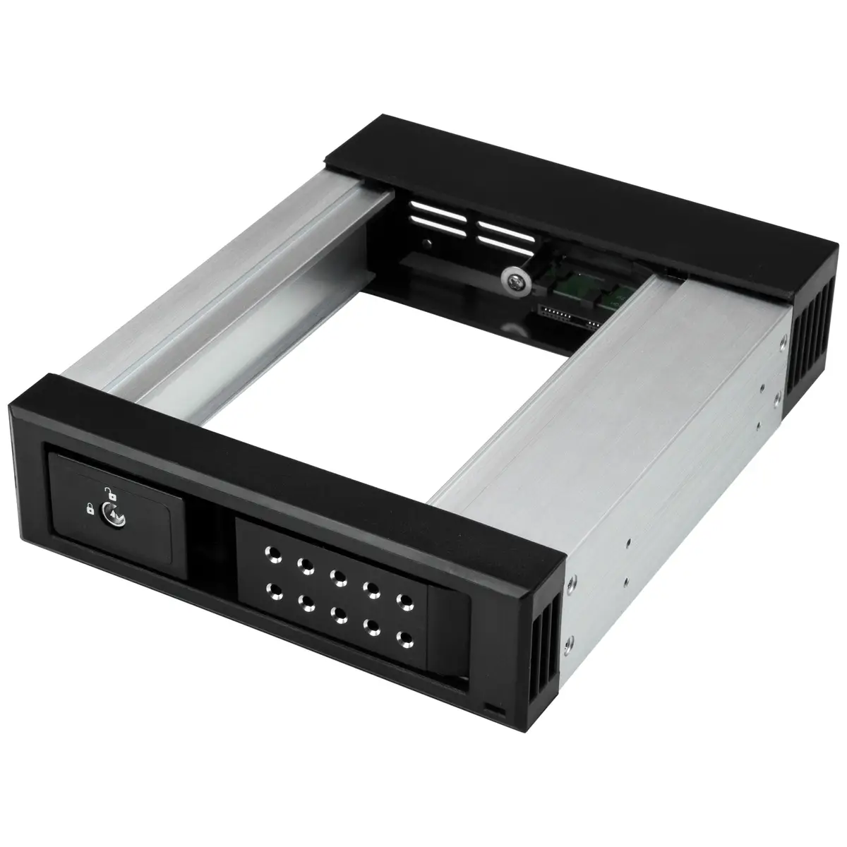 5,25" auf 3,25" Festplatten Wechselrahmen für 3,5" SATA/SAS Laufwerke Trägerlos