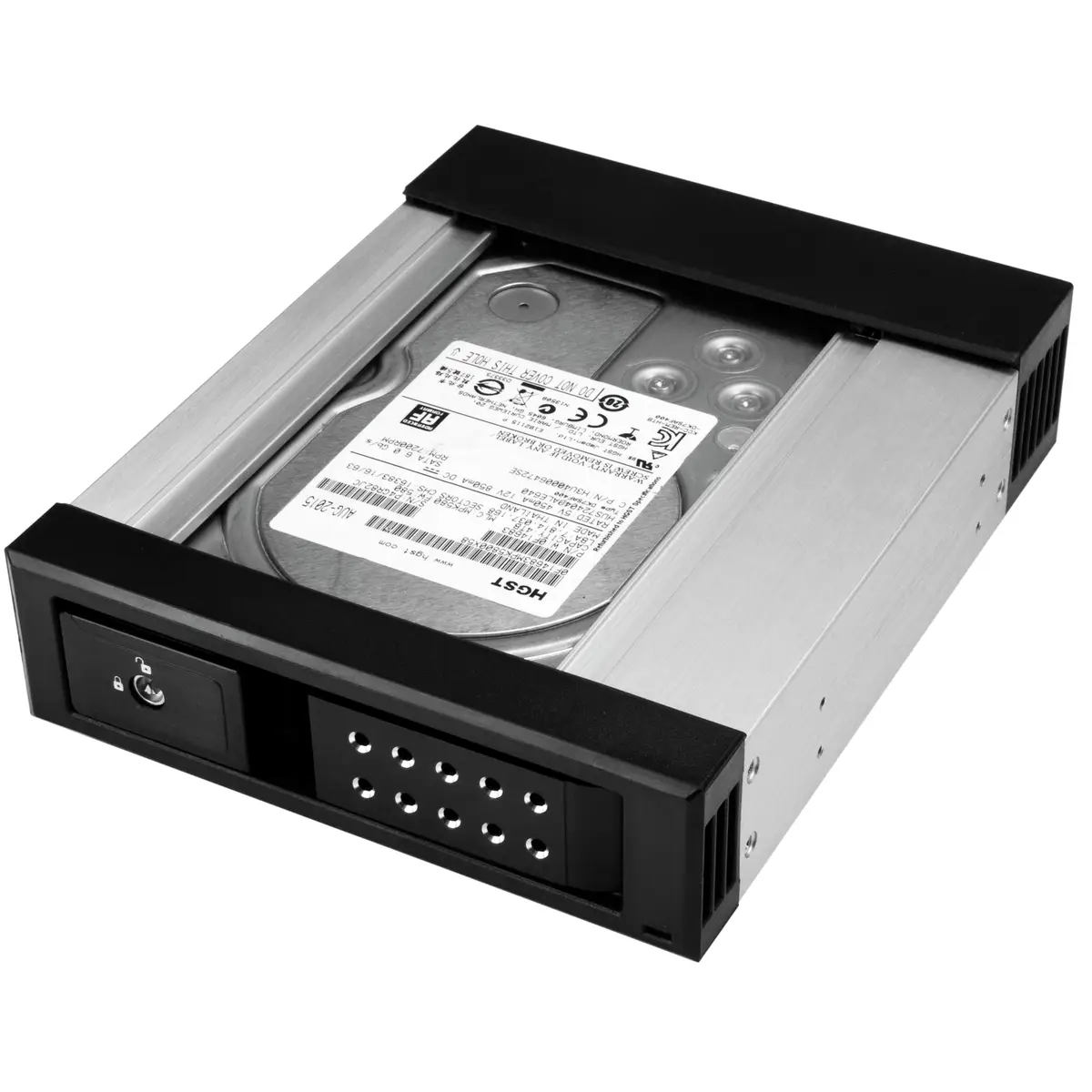 5,25" auf 3,25" Festplatten Wechselrahmen für 3,5" SATA/SAS Laufwerke Trägerlos