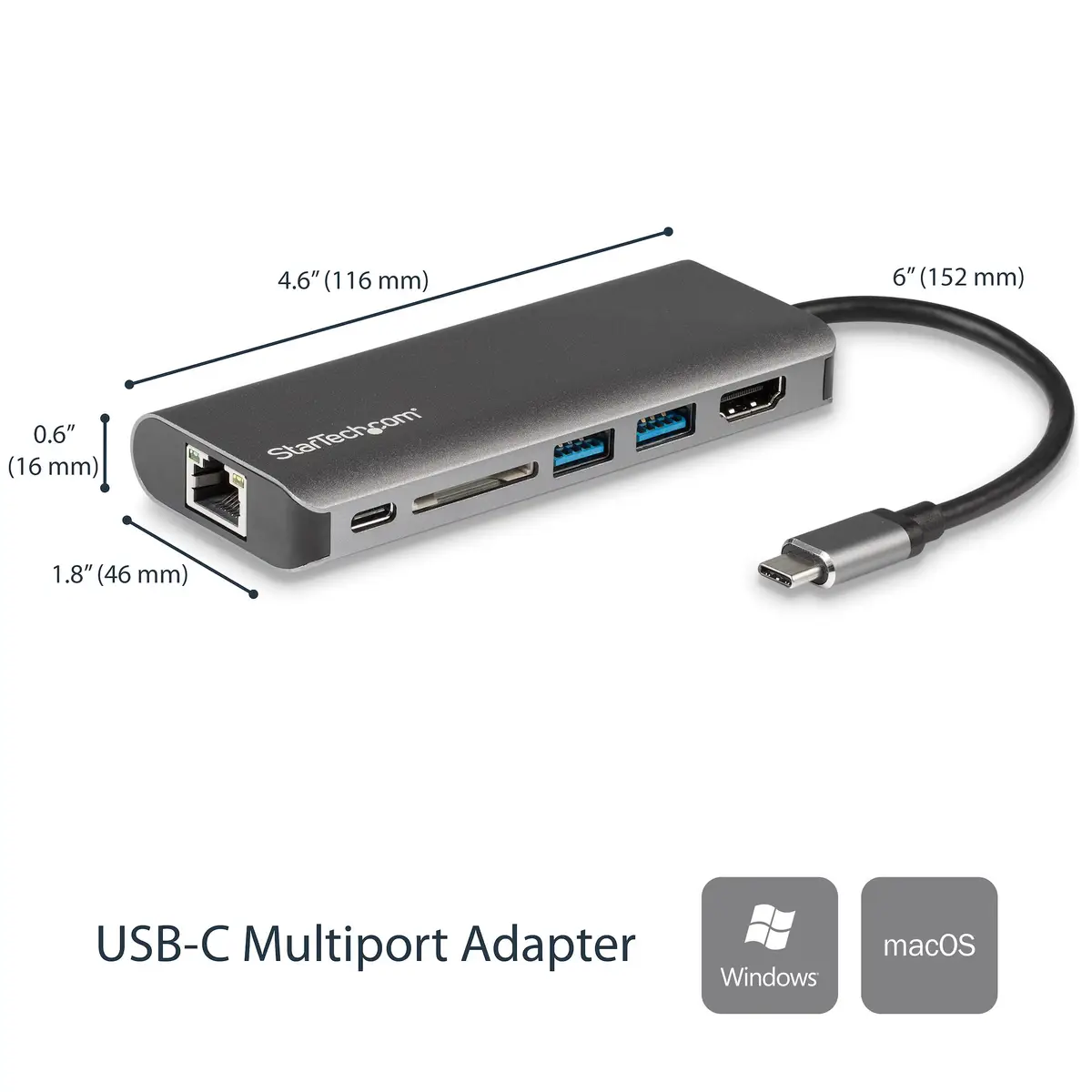 USB-C Multiport Adapter w/ SD Slot Docking Station