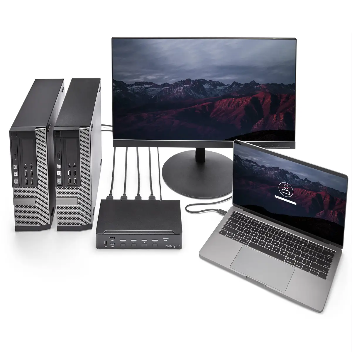 4 Port KVM Switch HDMI/USB 3.0 Hub 1080p