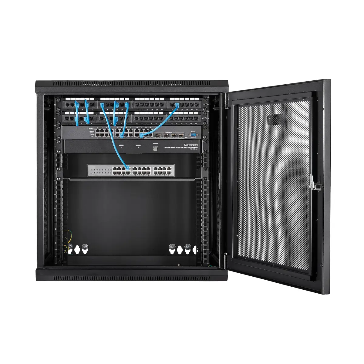 12HE wandmontage Server Rack bis zu 43cm tief Mit Scharnier
