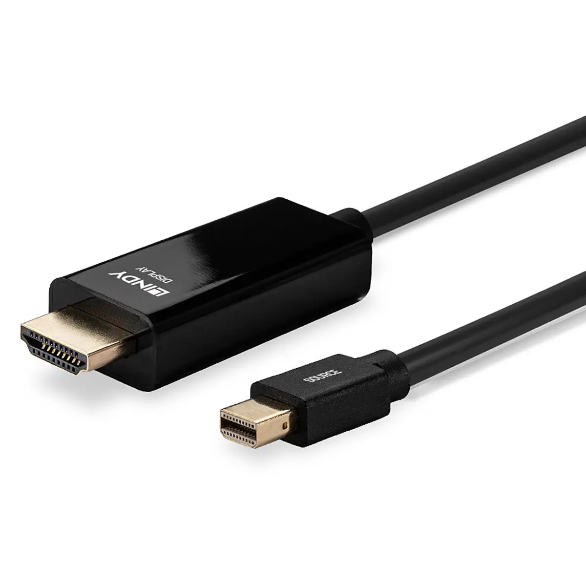 DisplayPort Anschlusskabel HDMI/MiniDisplayPort Stecker/Stecker Schwarz 2m