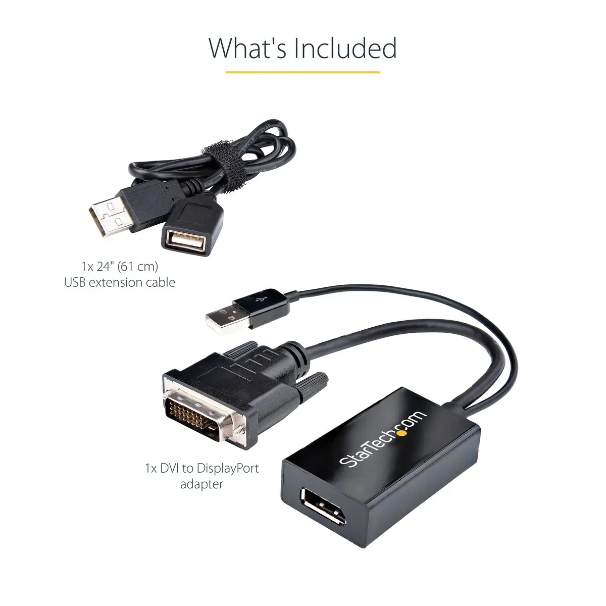 DVI auf DisplayPort Adapter mit USB Power 1920 x 1200