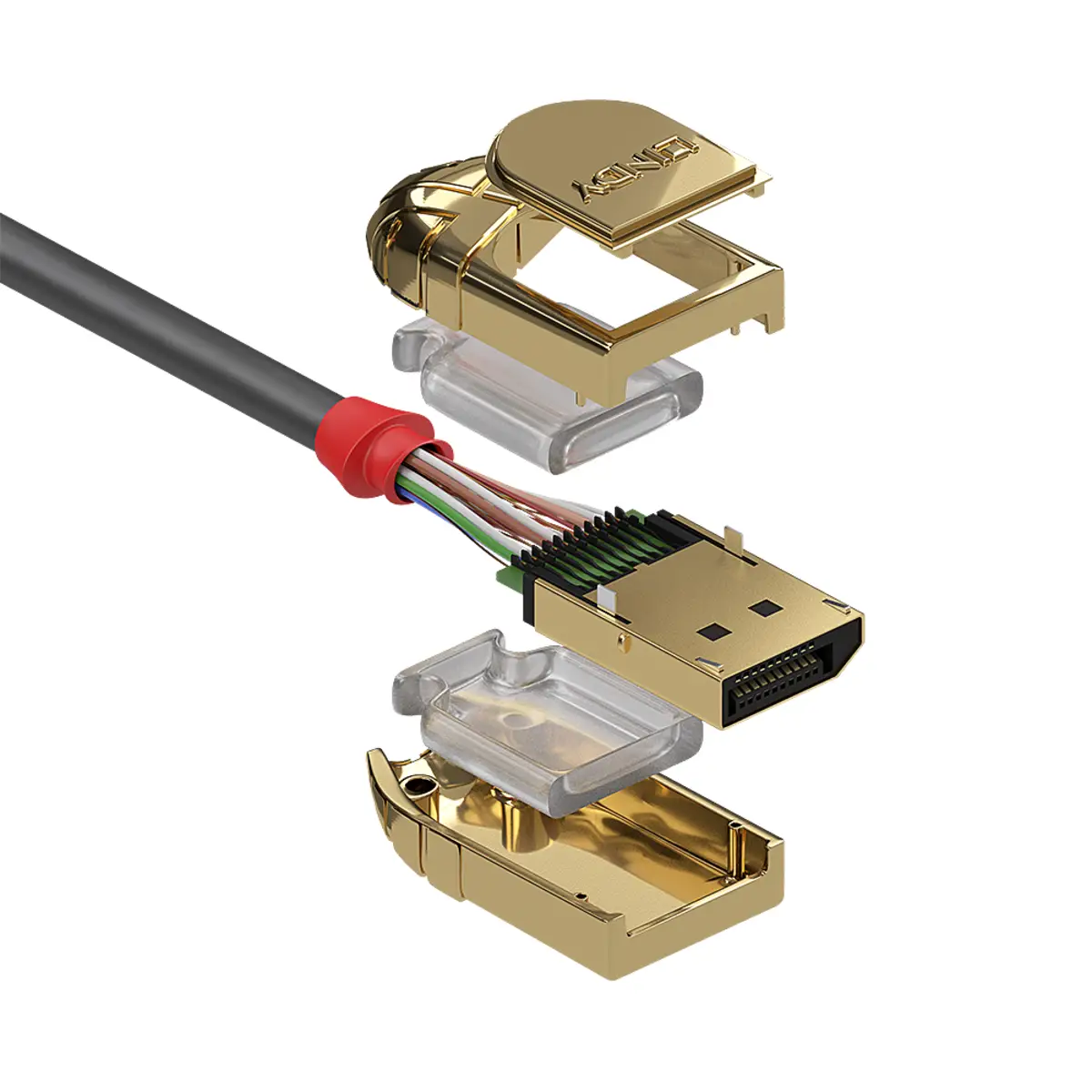 Gold Line DisplayPort Kabel DisplayPort/DisplayPort Stecker/Stecker Grau 15m