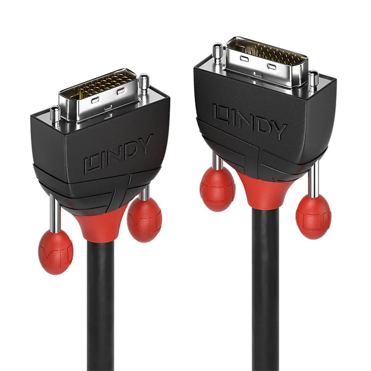 Black Line DVI-D Anschlusskabel Stecker/Stecker Schwarz 1 m