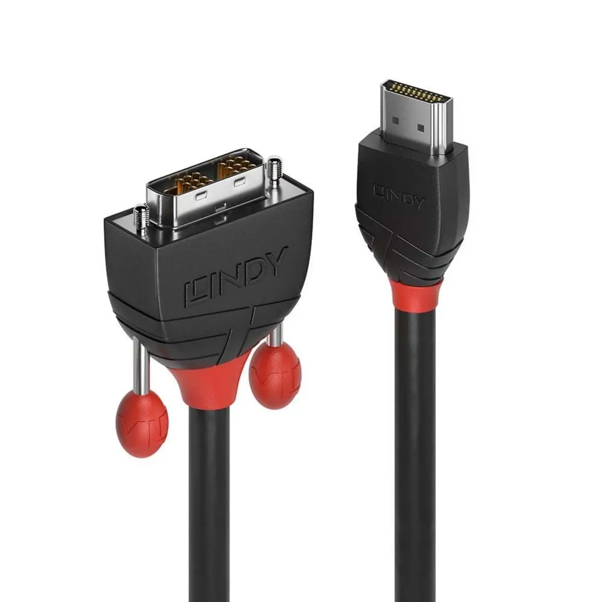 Black Line HDMI/DVI-D Anschlusskabel Stecker/Stecker Schwarz 1 m