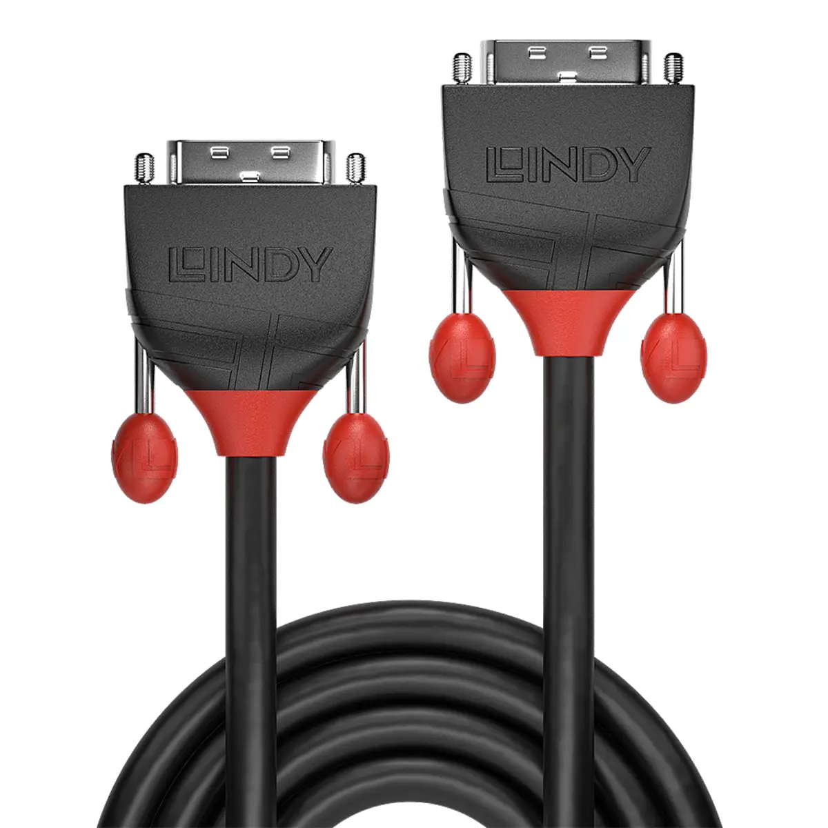Black Line DVI-D Anschlusskabel Stecker/Stecker Schwarz 2 m