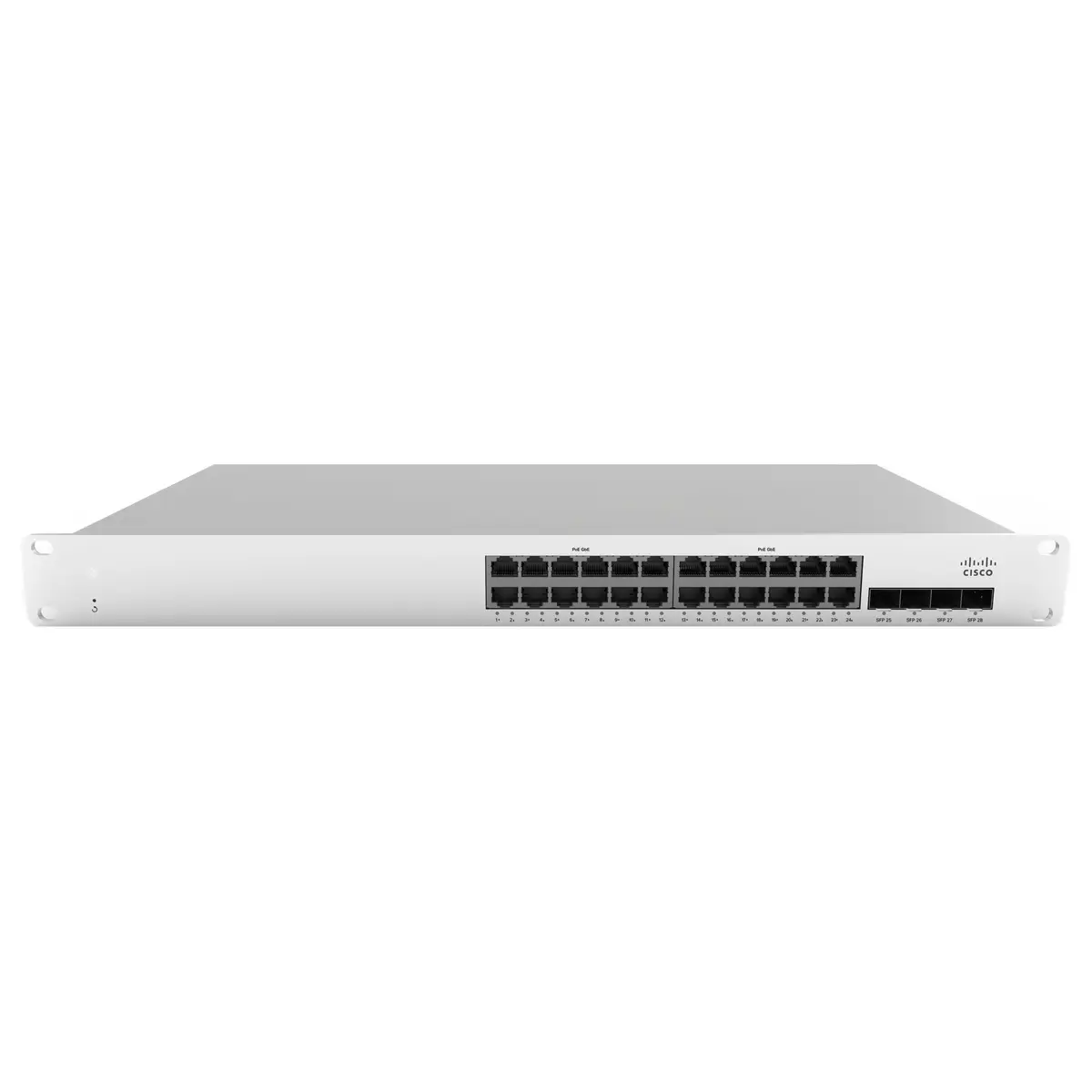 Meraki MS210-24P 1G L2 Cld-Mngd 24x GigE 370W PoE Switch