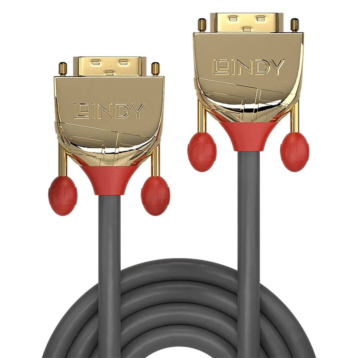 Gold DVI-D Anschlusskabel Grau 20 m