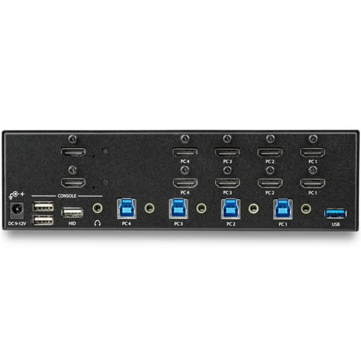 4 Port KVM Switch HDMI 4K 30Hz zwei Displays