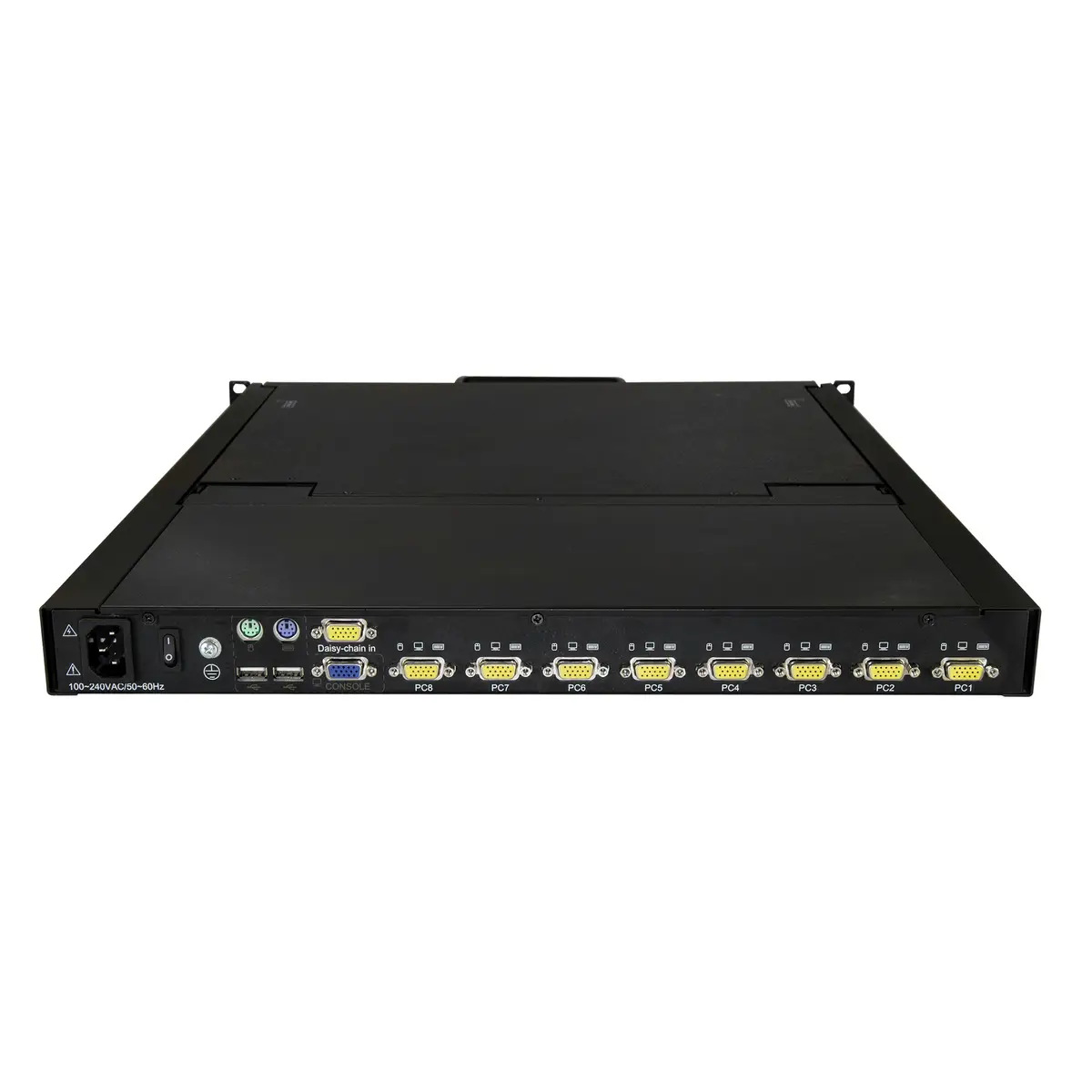 KVM Konsole für Server Racks 48,3cm (19") mit 8 Ports Einbaufähig