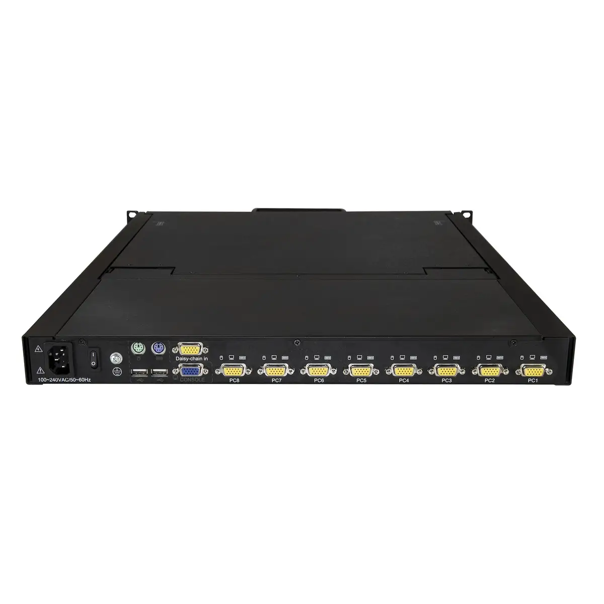 KVM Konsole für Server Racks 48,3cm (19") mit 8 Ports Einbaufähig