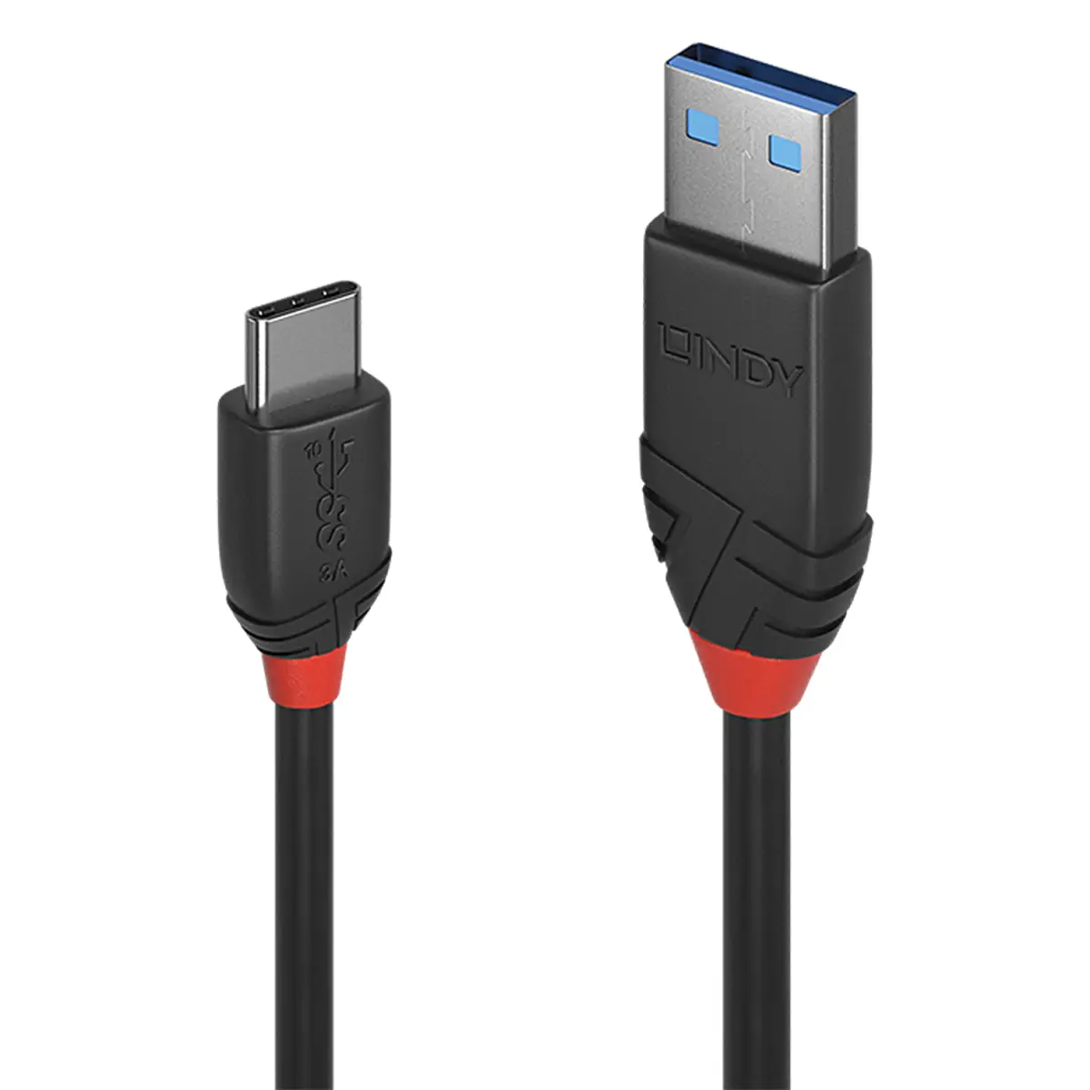 Black Line USB-Kabel USB-C (M) bis USB Typ A (M) USB 3.1 Gen 2 3 A 1m schwarz
