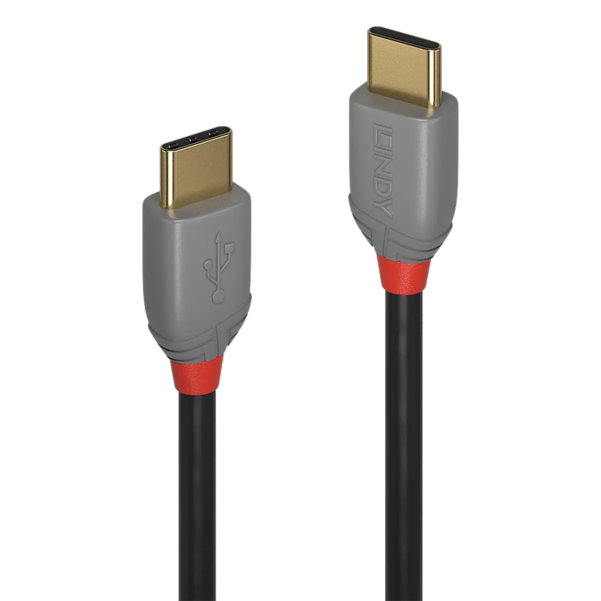 Anthra Line USB 2.0 Anschlusskabel USB C/USB C Stecker/Stecker Schwarz 2m