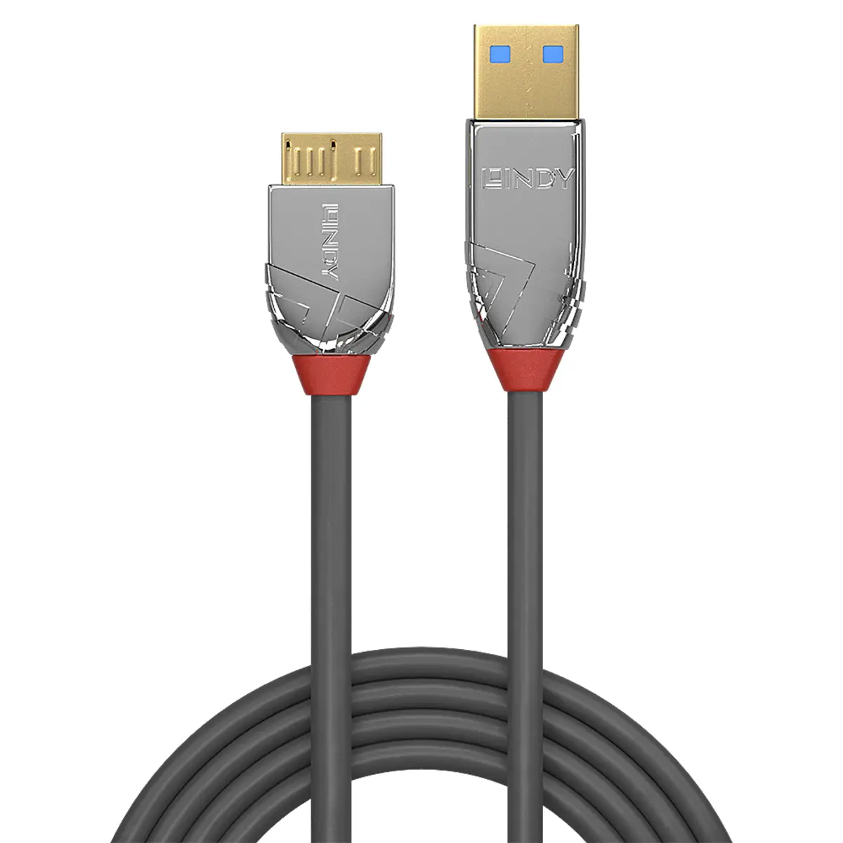 Cromo Line USB 3.0 Anschlusskabel Stecker/Stecker USB A/Micro-B Grau 0,5m