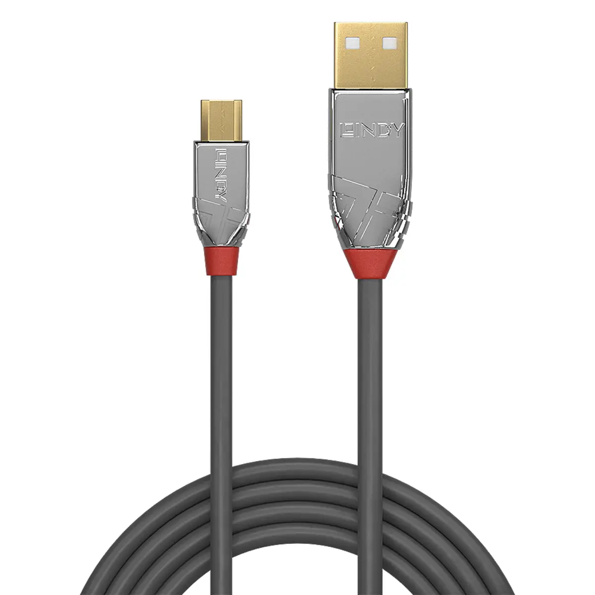 Cromo Line USB 2.0 Anschlusskabel USB A/Micro-B Stecker/Stecker Grau 1m