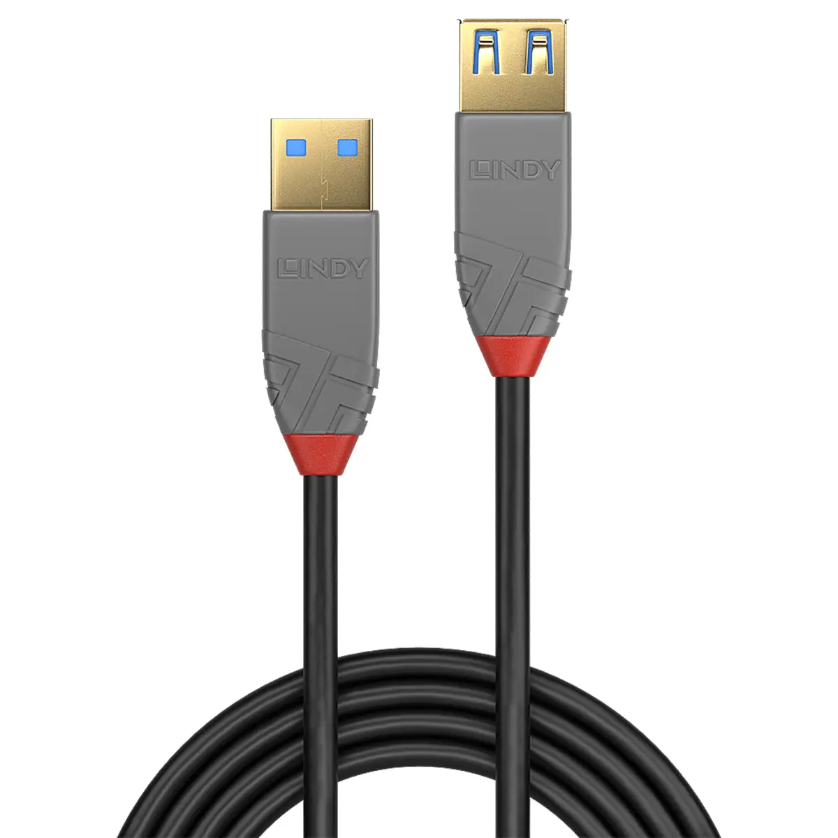 USB-Verlängerungskabel Stecker/Buchse Schwarz 0,5m