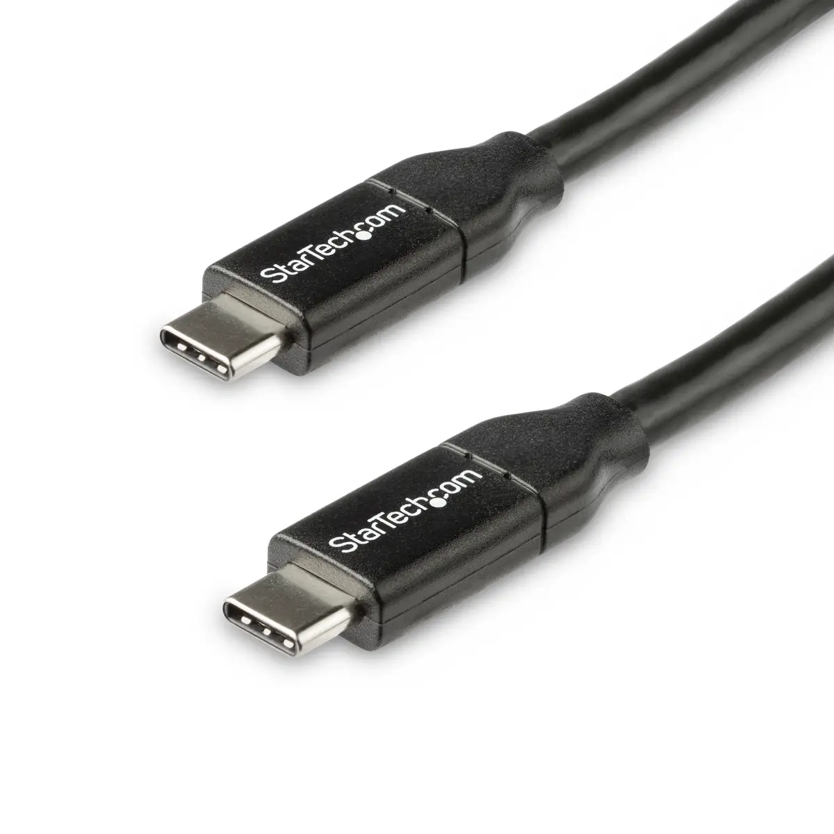 USB Ladekabel 5A USB-C/USB-C Männlich/Männlich Schwarz 0,5m