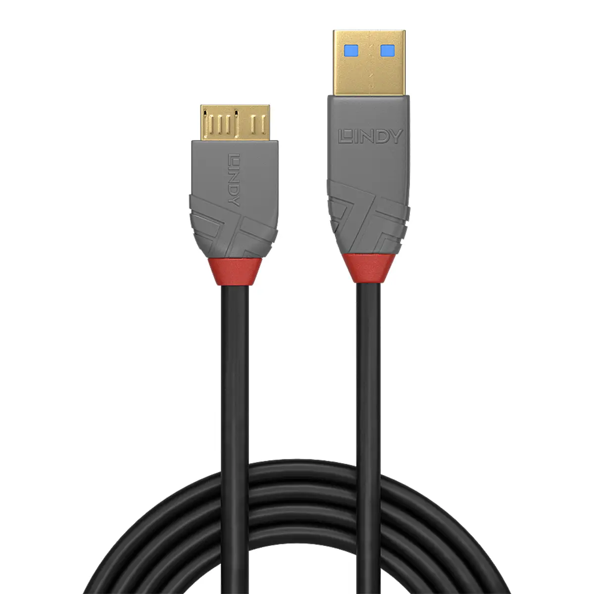 USB Kabel Anthra Line USB-A/Micro-USB-B Kabel Männlich/Männlich Schwarz 2m