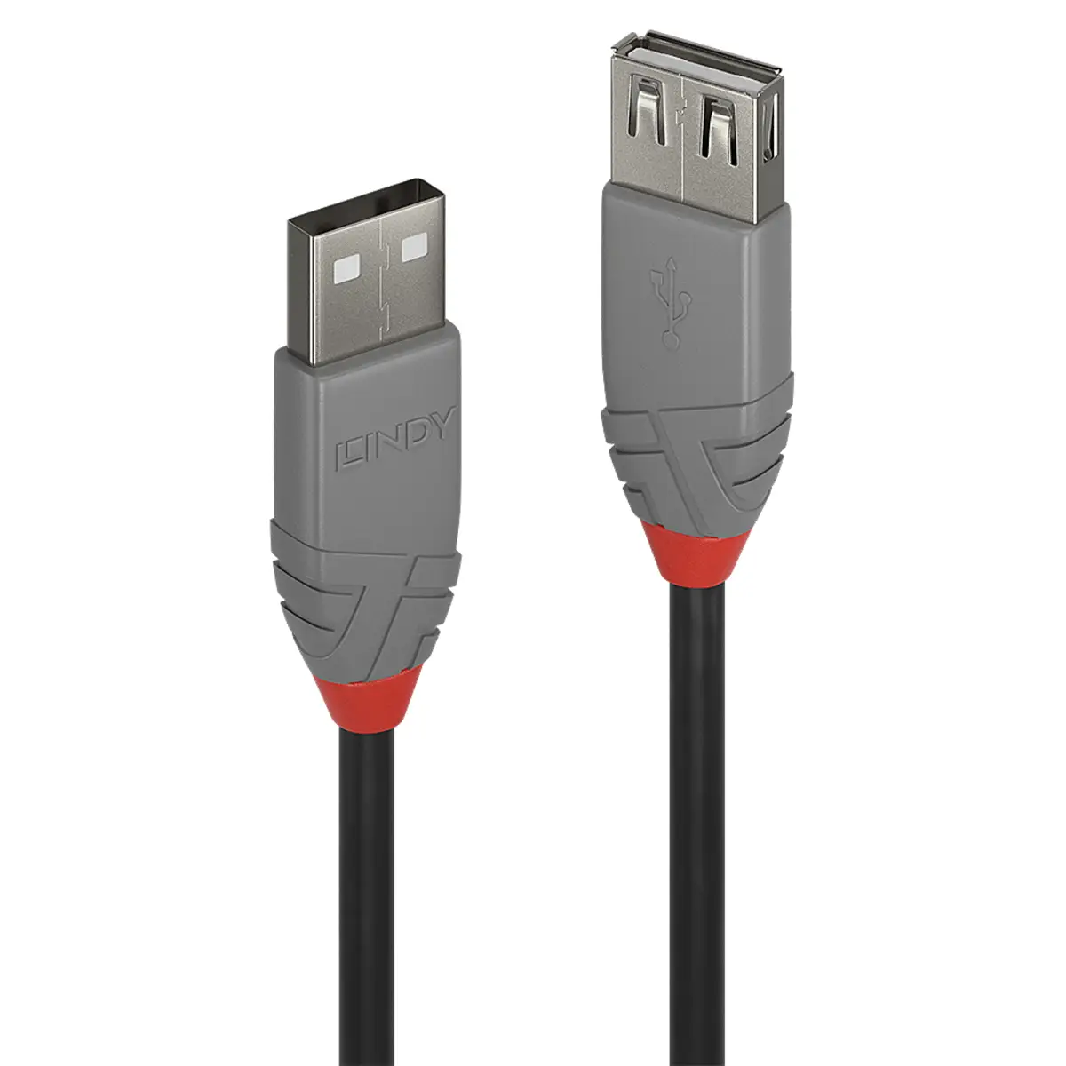 USB 2.0 Verlängerung AM/AF, schwarz, 2m
