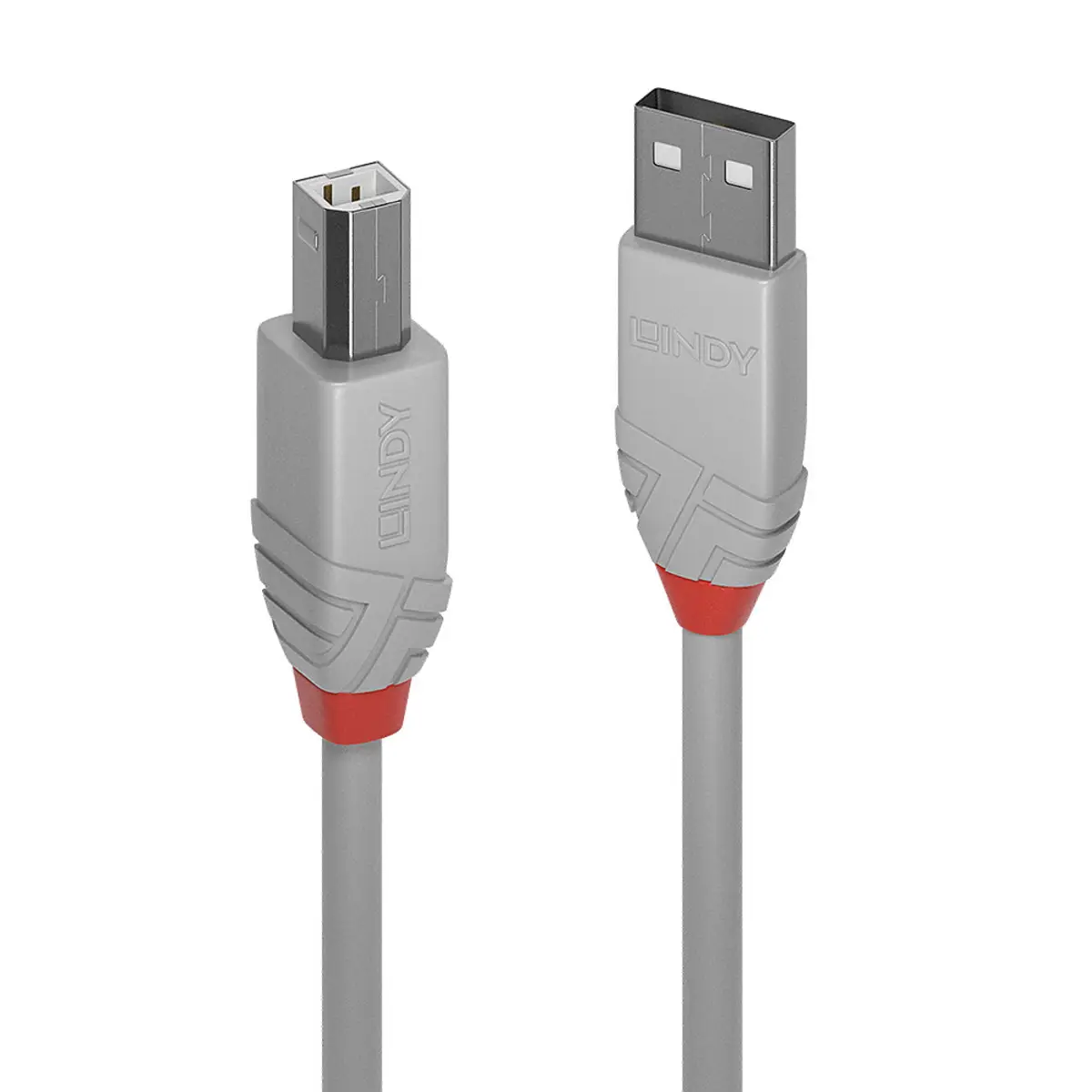 Anthra Line USB 2.0 Typ A an B Kabel 3 m Grau