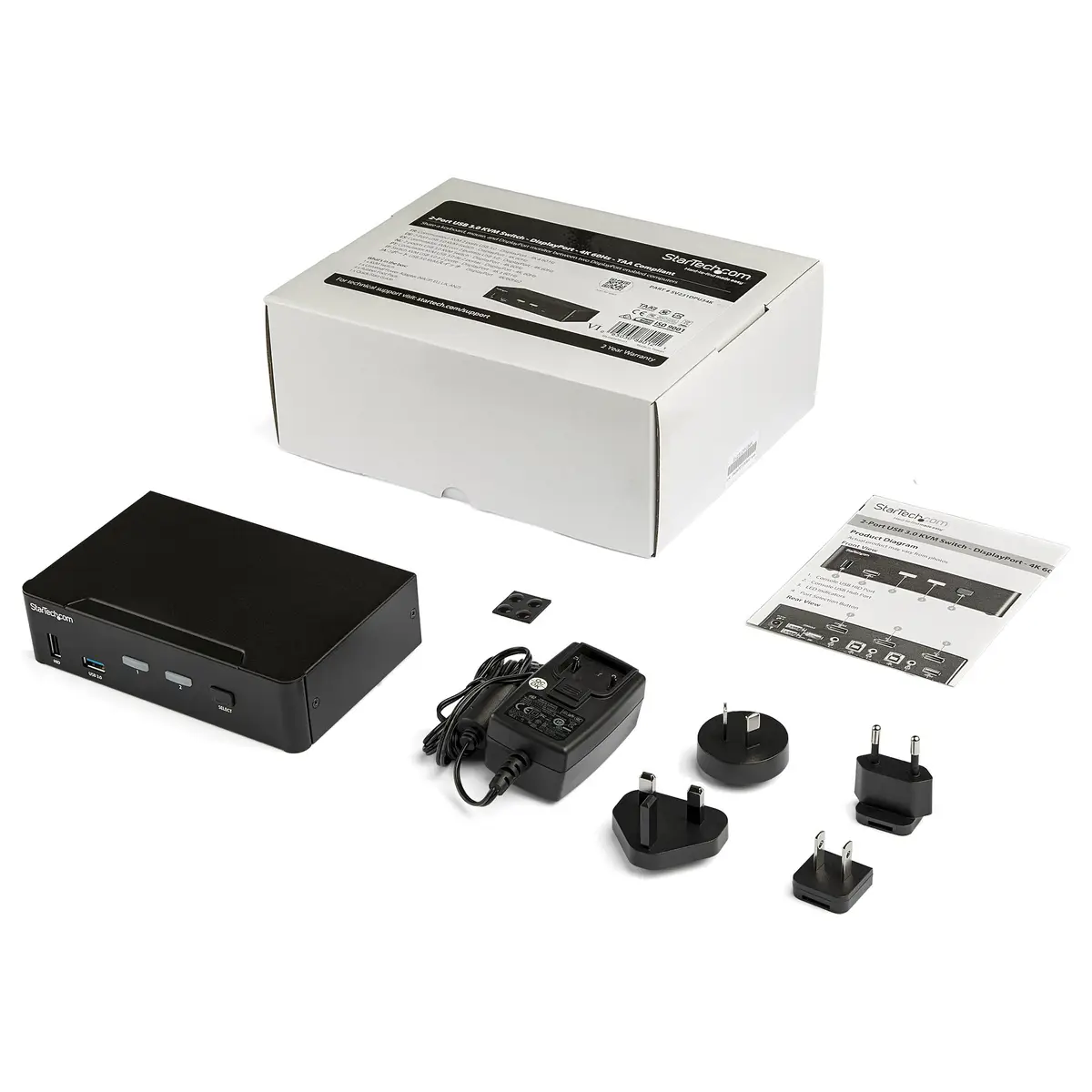2 Port KVM Switch DisplayPort 4K 60Hz
