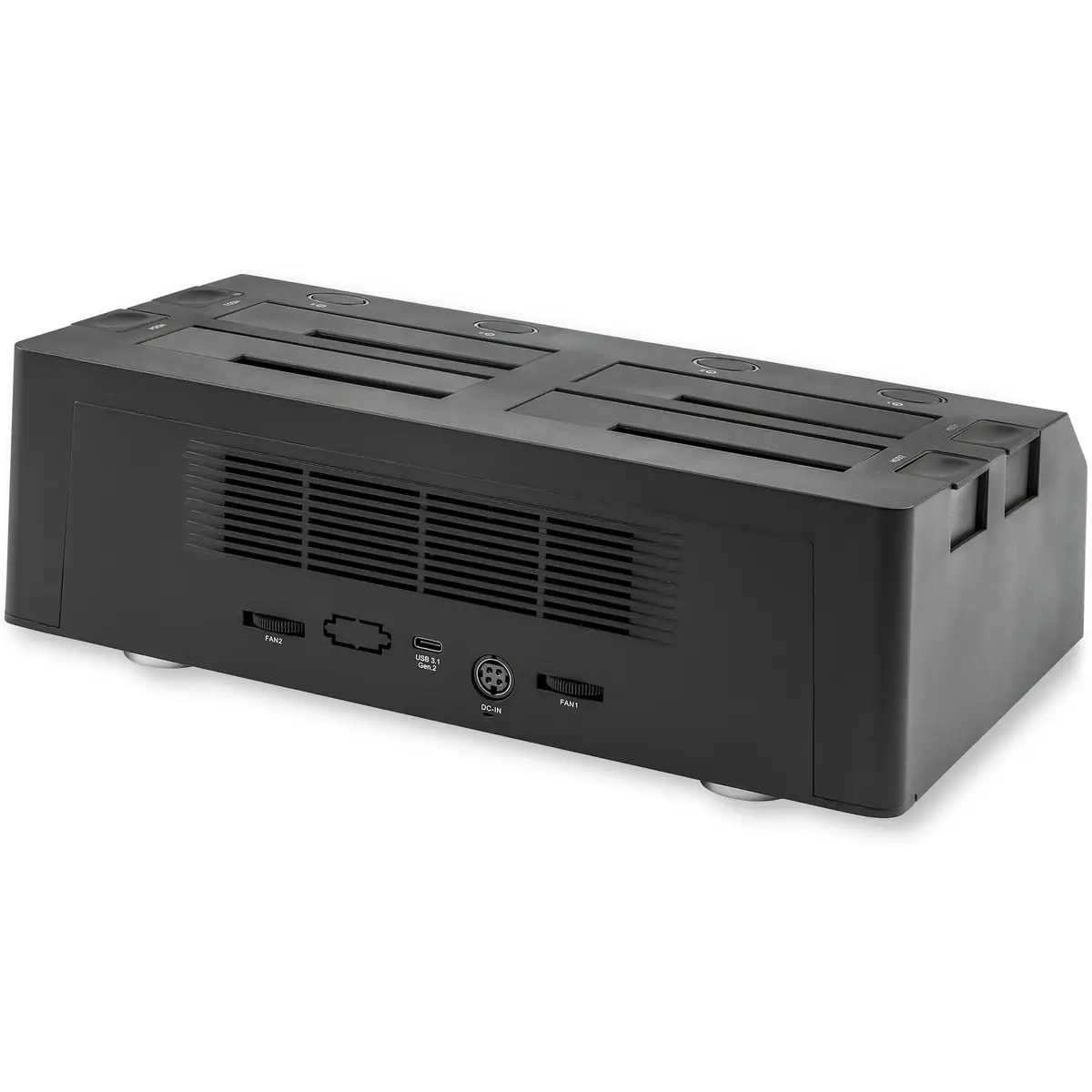 4 Schacht SATA Festplatten Dockingstation für 2,5"/3,5" SSD / HDD - USB 3.1 (10Gbit/s)