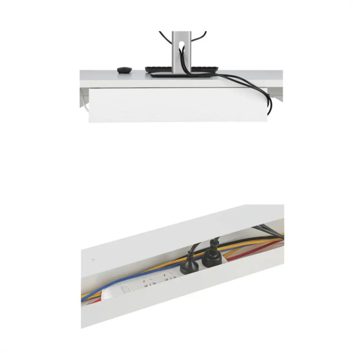 Kabel Organizer unter Tisch montierbar Weiß
