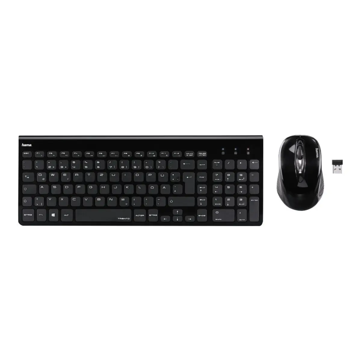 Funk-Tastatur-/Maus-Set Trento schwarz