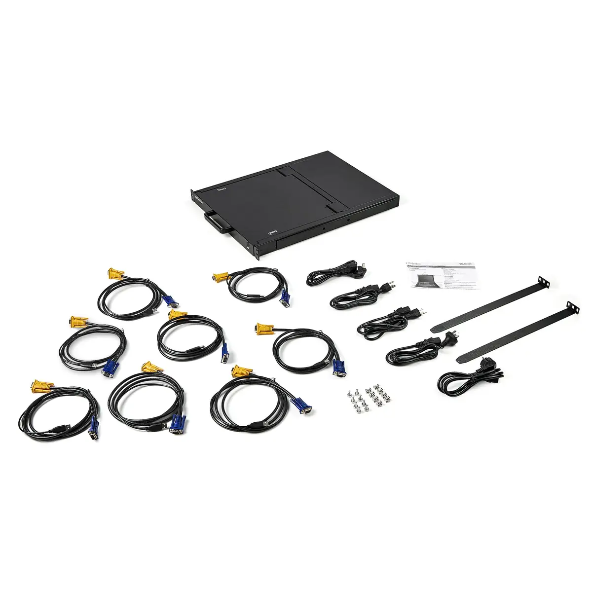 KVM Konsole für Server Racks 43,2cm (17") 8 Ports mit Einbaufähig
