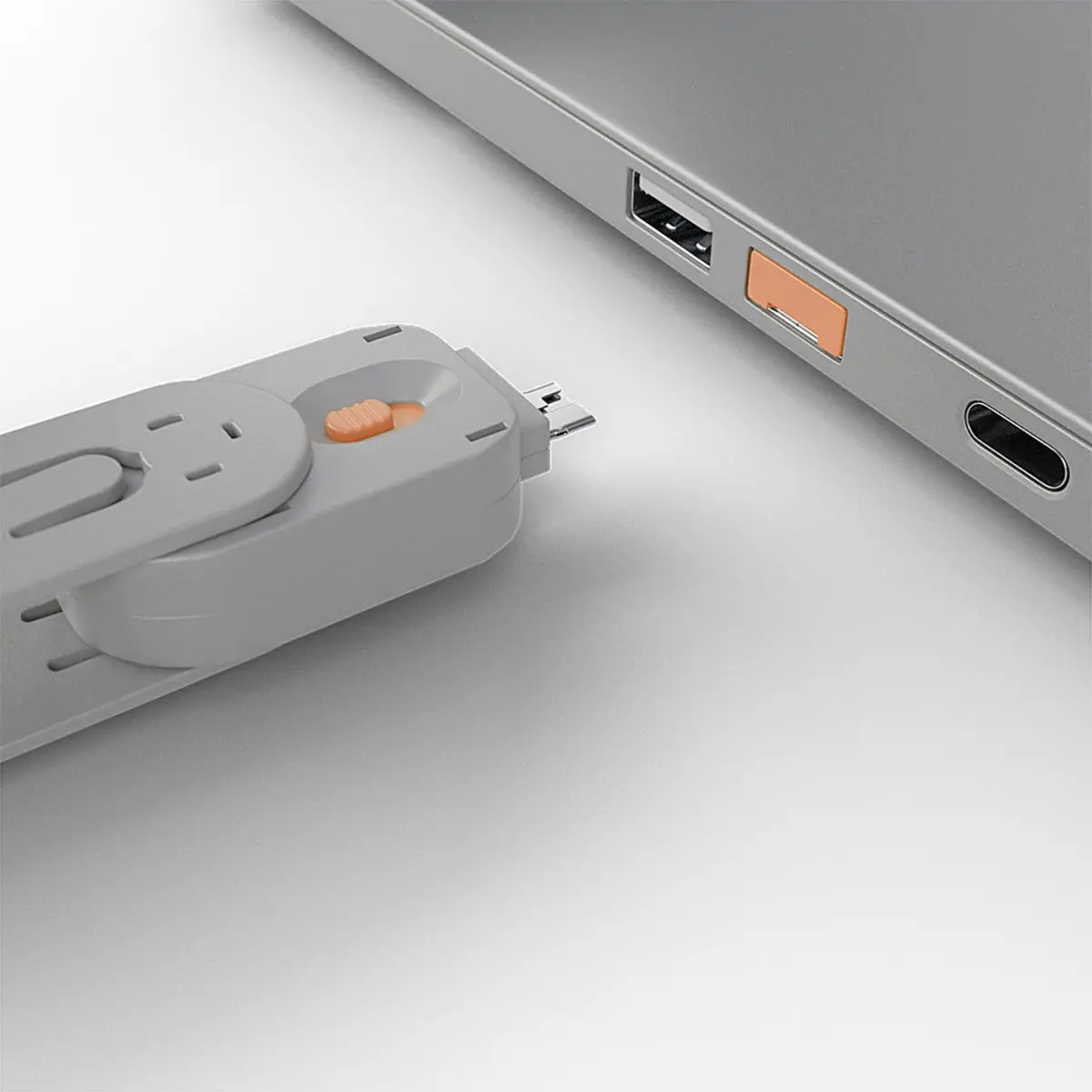 Schlüssel für USB Port Schloss Orange
