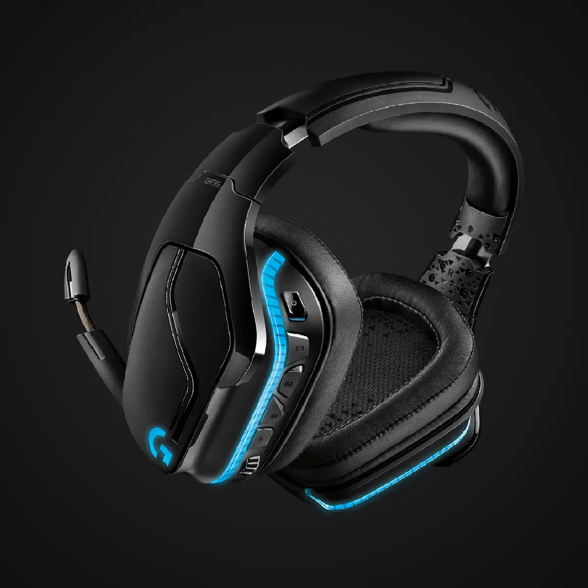 Gaming Headset G935 Headset 7.1-Kanal ohrumschließend 2,4 GHz kabellos 3,5 mm Stecker Schwarz