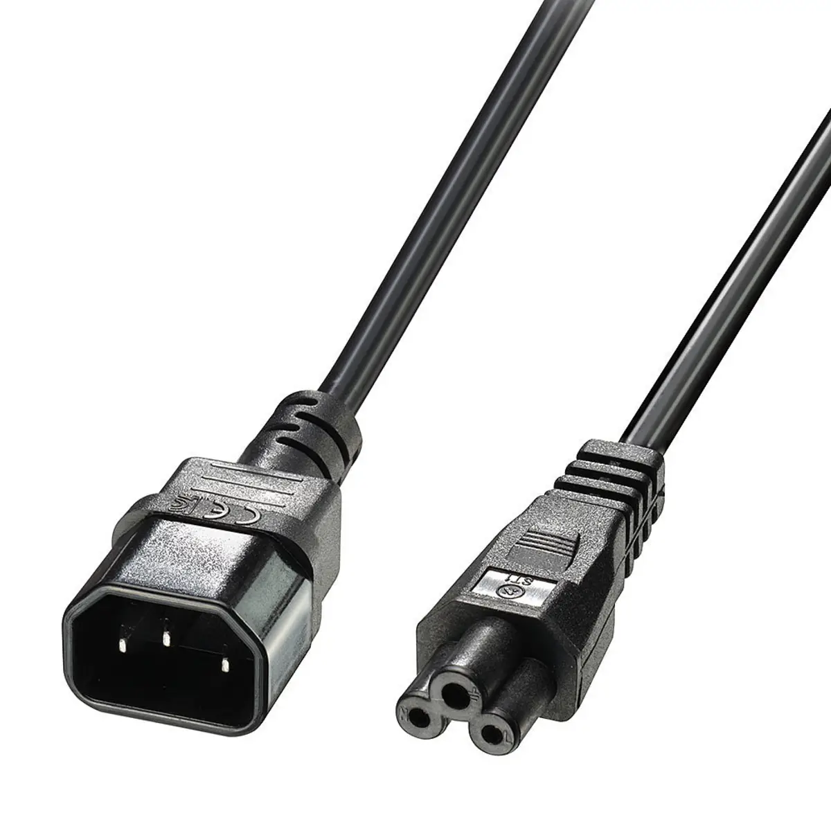 IEC C14 an IEC C5 Netzkabel 1m