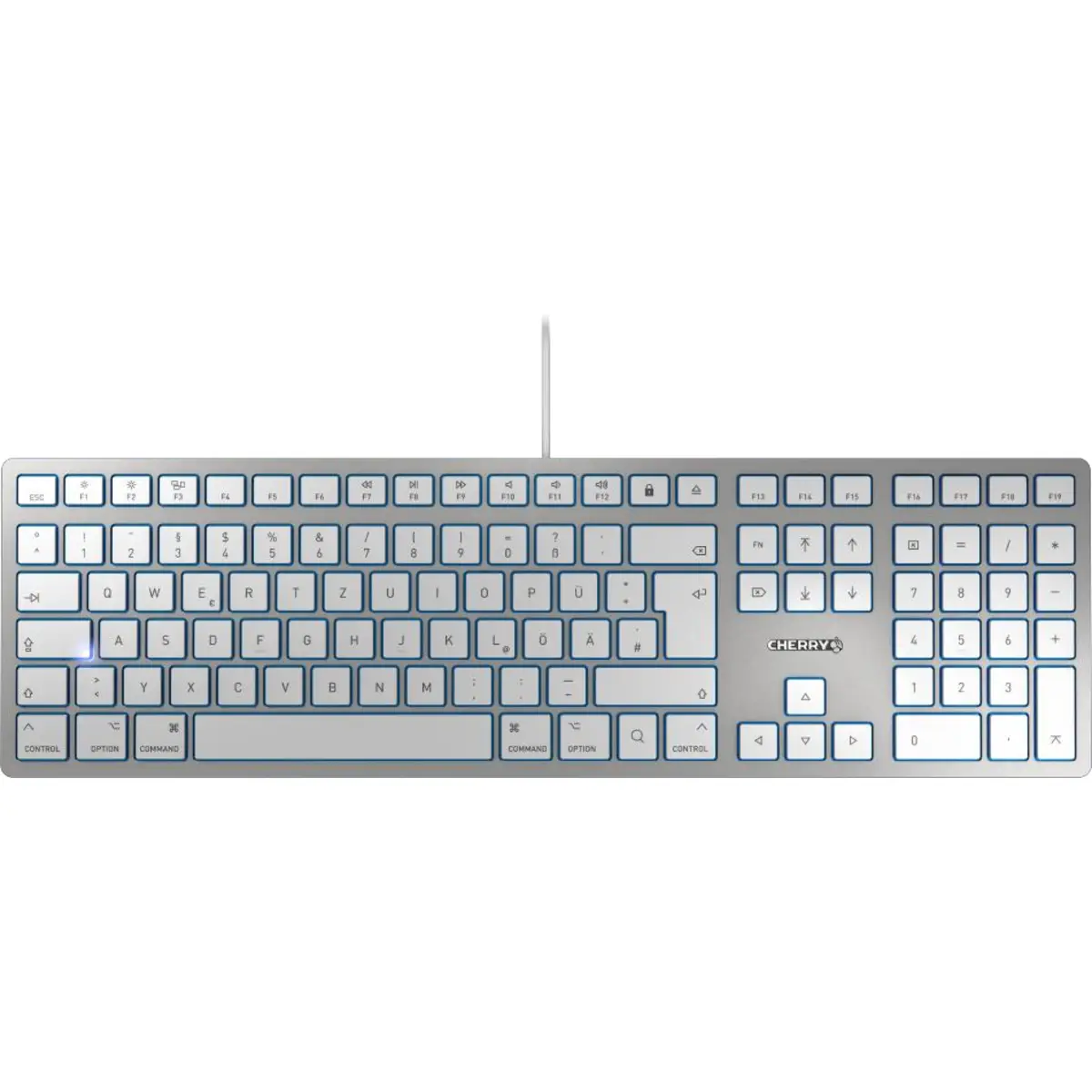 KC 6000 Slim for Mac Corded Keyboard USB silber Layout Deutsch