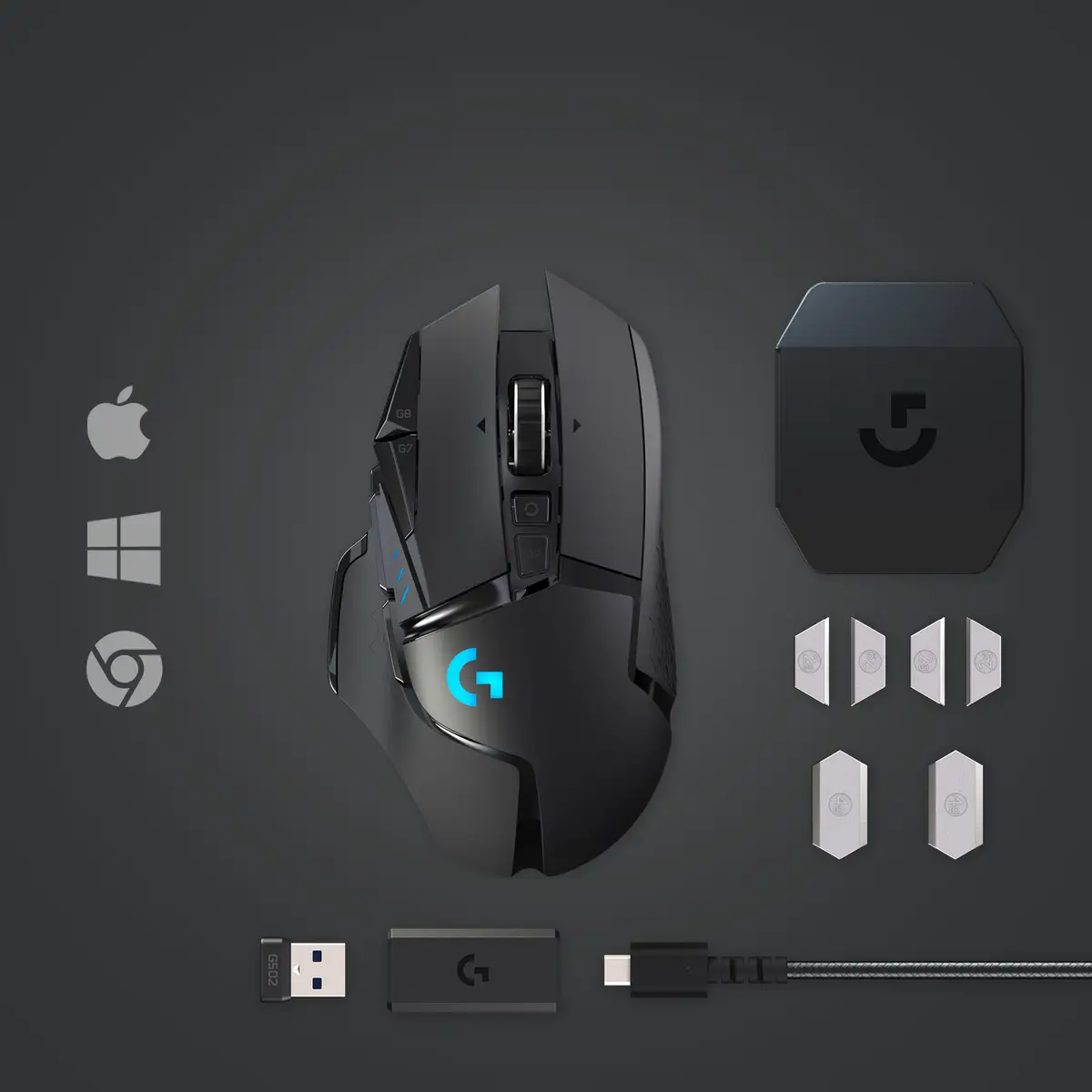 Gaming Mouse G502 (Hero) USB Schwarz