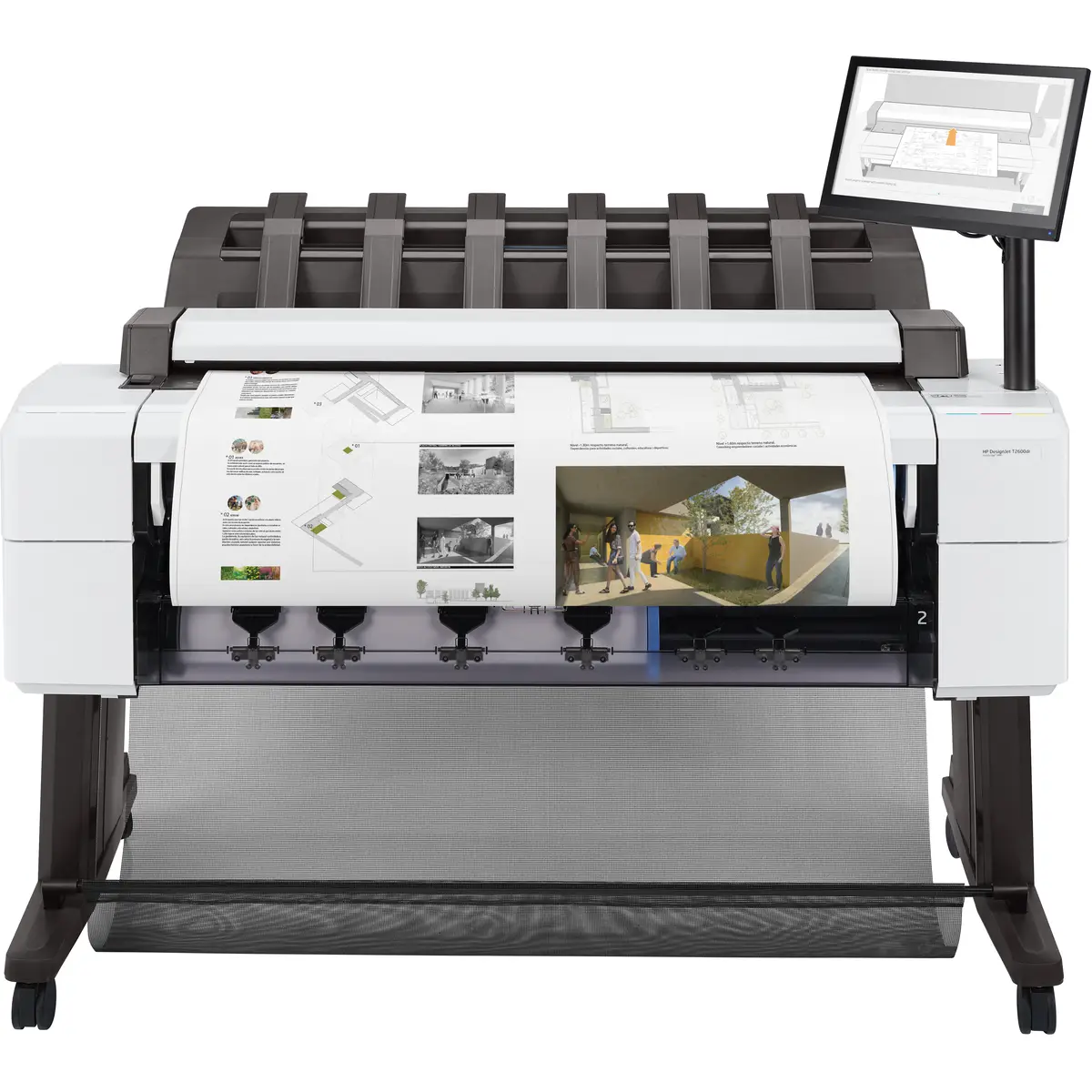 HP DesignJet T2600dr PostScript 914 mm (36") Multifunktionsdrucker Farbe Tintenstrahl 914 x 8000 mm 610 x 15000 mm (Original) Rolle (91,4 cm x 91,4 m) 914 x 1219 mm (Medien) bis zu 0.32 Min./Seite (Drucken) 2 R