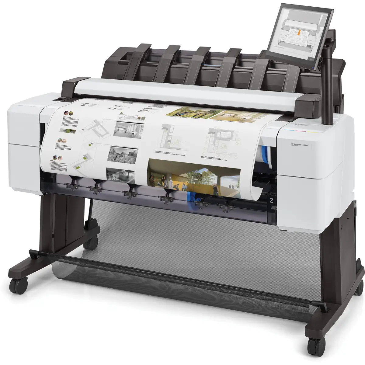 HP DesignJet T2600dr PostScript 914 mm (36") Multifunktionsdrucker Farbe Tintenstrahl 914 x 8000 mm 610 x 15000 mm (Original) Rolle (91,4 cm x 91,4 m) 914 x 1219 mm (Medien) bis zu 0.32 Min./Seite (Drucken) 2 R