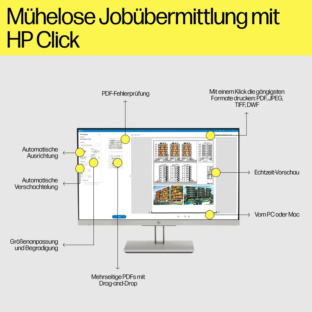 DesignJet T1600 914 mm (36") Großformatdrucker Farbtintenstrahldrucker 2400x1200dpi