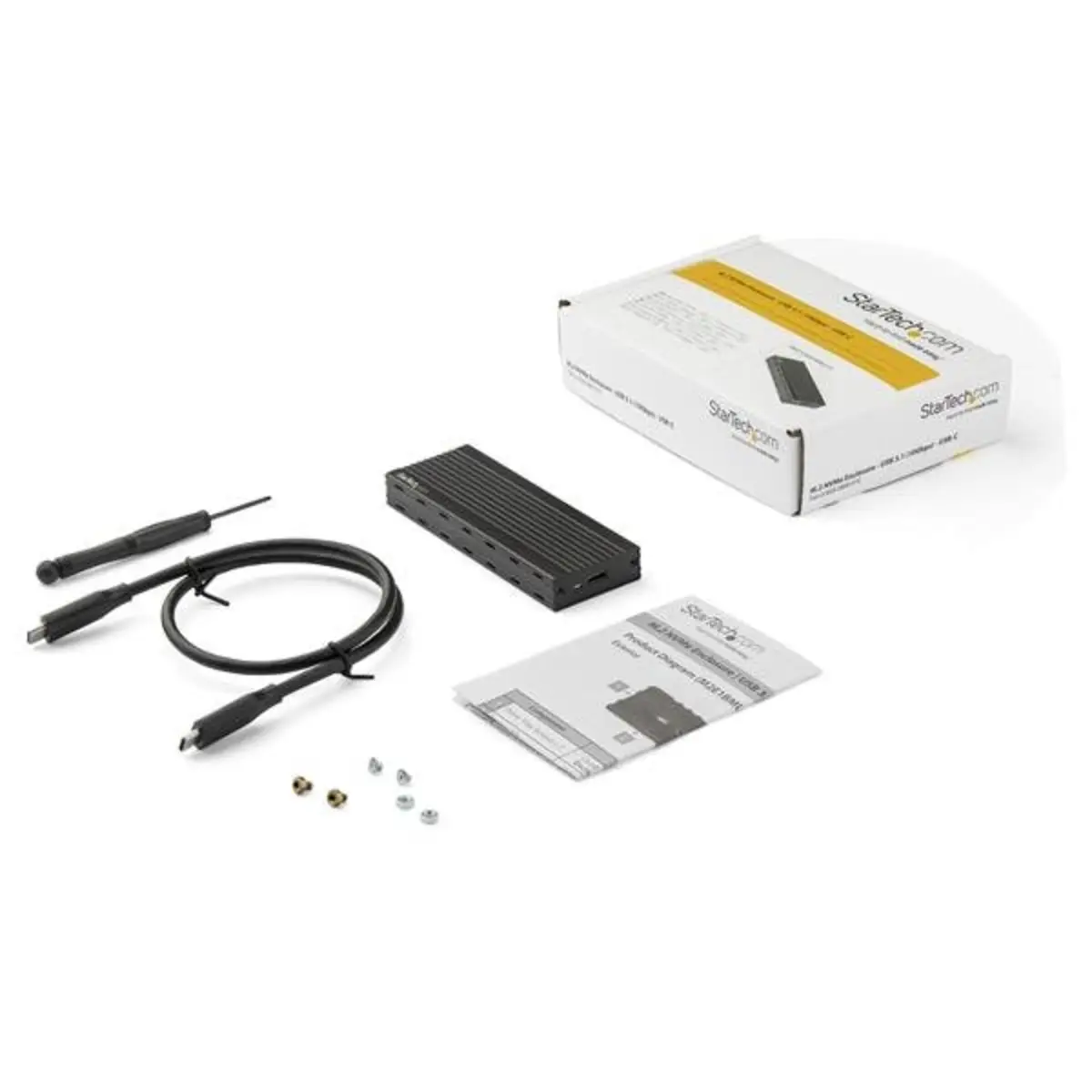 M.2 NVMe SSD-Gehäuse für PCIe-SSDs - USB 3.1 Gen 2 Type C - Externes Gehäuse
