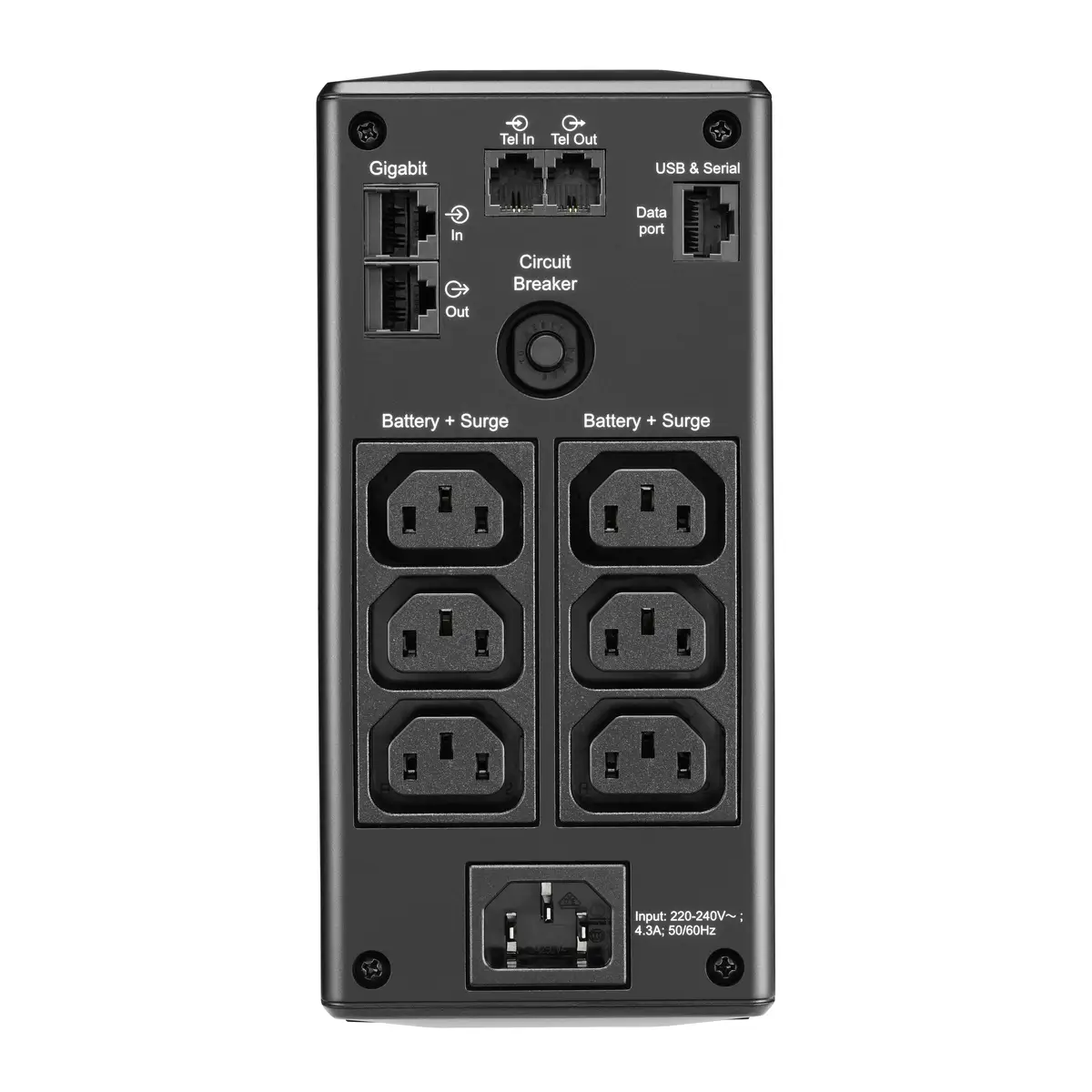 Back UPS Pro BR 650VA 6 Outlets AVR LCD Interface