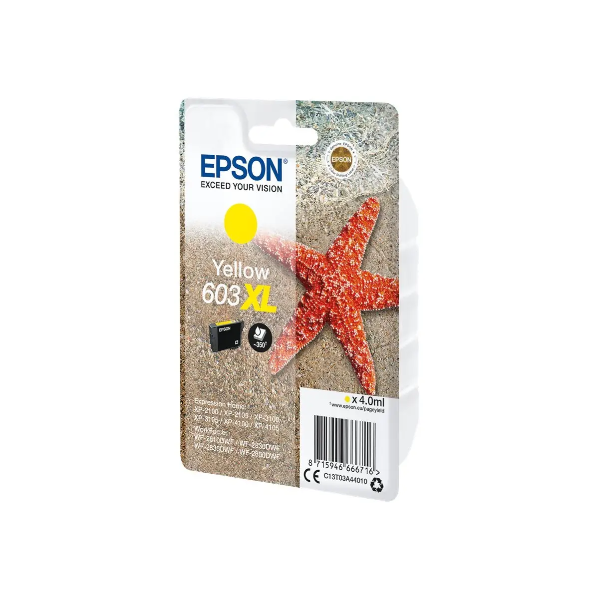 603XL Tintenpatrone ca. 350 Seiten Gelb