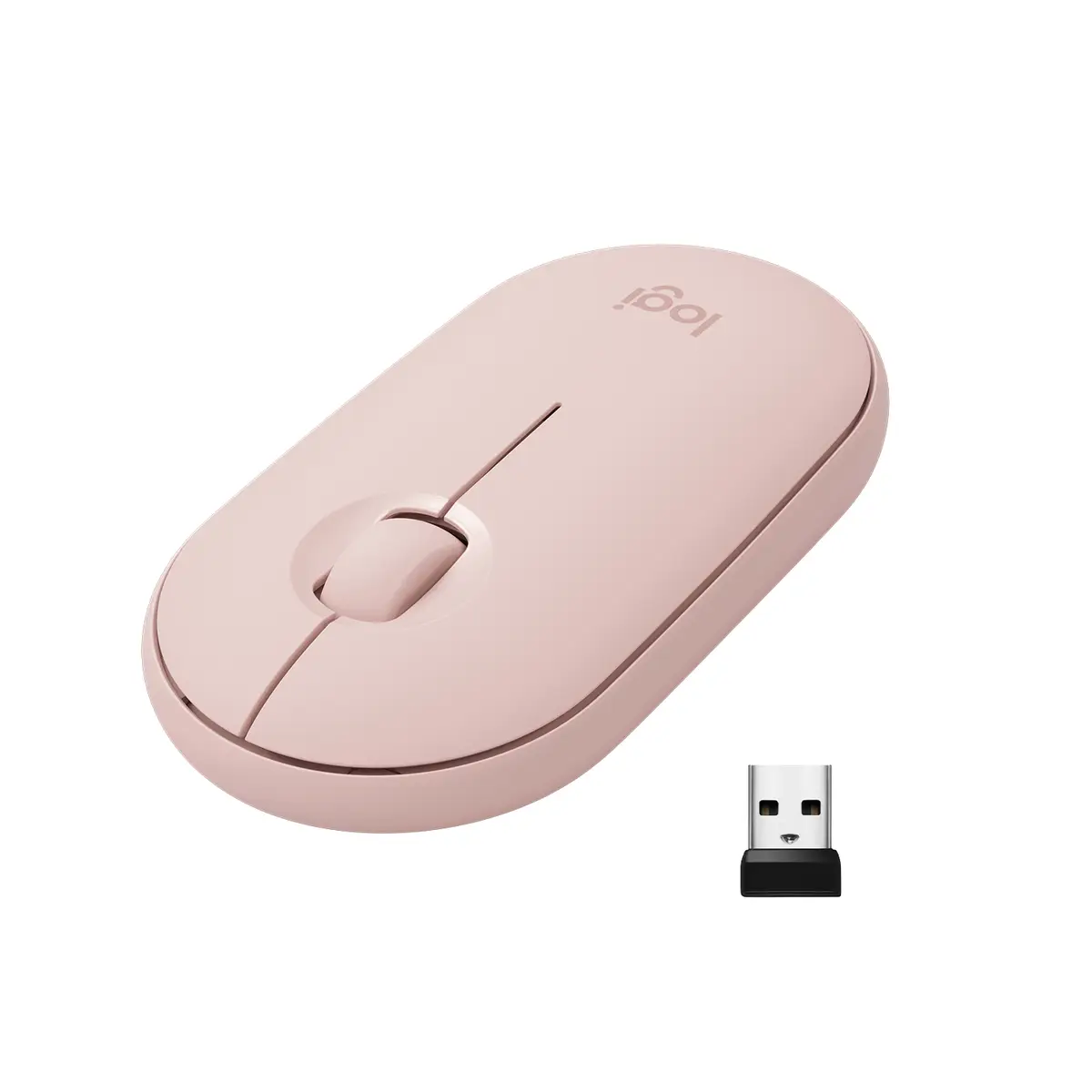 Pebble M350 Wireless Bluetooth Maus Rosa inkl. USB Empfänger
